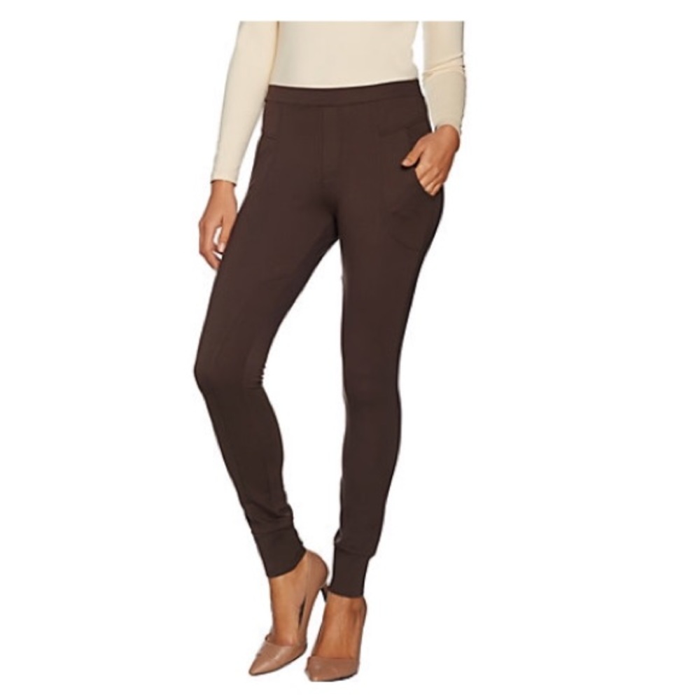 🔴DuJour Ponte Knit pull on black or brown pants